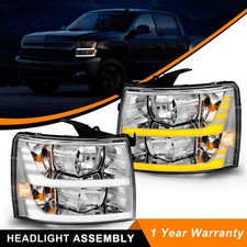 For 2007-2014 Chevy Silverado 1500 2500HD 3500HD LED Strip Headlights Headlamps picture