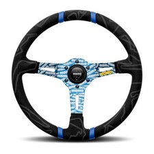 MOMO Premium Microfiber Ultra Street Steering Wheel Blue, 350mm - ULT35BK0BU picture