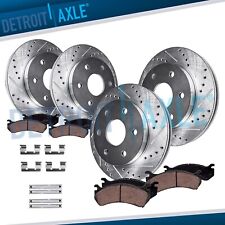 Front Rear Drilled Rotors + Brake Pads for Nissan Armada Titan Infiniti QX56 picture