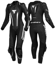 SHIMA Miura RS Ladies Black White One Piece Leather Motorcycle Race Suit picture