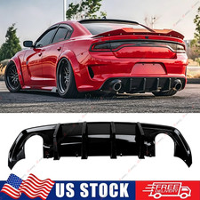 For 2020-2023 Dodge Charger Widebody Only Glossy Black Rear Bumper Diffuser Lip picture
