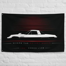 Cosmo L10B 1967 Car Silhouette Flag 3x5 ft Garage Banner Man Cave Wall Decor picture