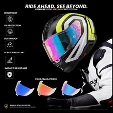 Nnw Anti-Scratch Day Night Aurora Helmet Visor UV Shield For Alpinestars SR10 picture
