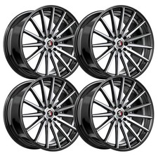 (Set-4) Spec-1 SP-69 20x8.5 5x100 38mm Black Machined Wheels Rims 20 Inch picture