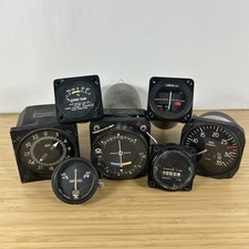 Aircraft Instruments - Aviation Gauges (Lot of 7) (Vintage Airplanes) (Man Cave) picture