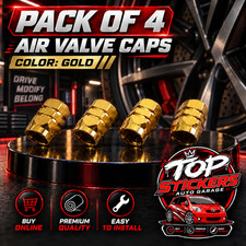 Car air valve caps color anodized gold (4caps) picture