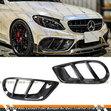 FOR 2015-18 BENZ W205 C43 C300 C400 AMG CARBON FIBER FRONT BUMPER AIR DUCT COVER picture