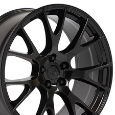 22 inch Gloss Black 2528 Rims SET(4) Fit Chrysler 300 Charger Challenger Hellcat picture