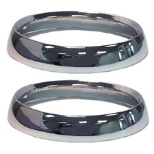 Crown Headlight Trim Bezel Retaining Ring Chrome for Jeep CJ5 CJ6 CJ7 Scrambler picture