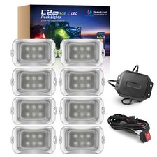 MICTUNING C2 8-16 Pods RGB+IC LED Rock Light APP Color Change Underglow Neon Kit picture