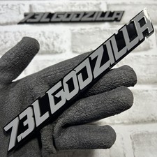3D Fender Badges 2PCS 7.3L GODZILLA Grey Emblems for Ford Truck Suv picture