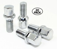 20 14x1.5 28mm Chrome Lug Bolts Ball Seat for Mercedes C CLA CLS E SL SLC Class picture