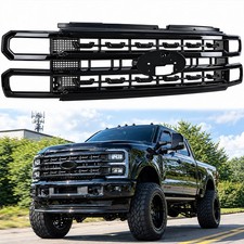 For 2023-2026 Ford F250 F350 Super Duty Gloss Black Front Grille Platinum Style picture