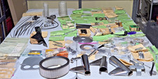 Large (200+ pcs.)-bulk lot of vintage British motorcycle parts-Norton Commando picture