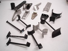 16 NASCAR ALUMINUM & STEEL REAR VIEW MIRROR & ASSORTED ROLL BAR MOUNT BRACKETS picture