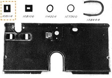 1924 -1929 Packard Inclinded Toe-Board Pedal Bumpers  - P/N 108114 - Pair picture