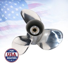 9.25 x 10 Stainless Steel Propeller For Mercury Tohatsu Nissan Outboard 9.9-20HP picture