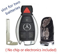 Mercedes Benz 1997-2014 4 Button Fobik Key SHELL CASE NEC & BGA 2 BATTERY picture
