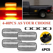 4-40X Fit 10-2018 Dodge RAM 2500 3500 HD Amber Red LED Fender Side Marker Lights picture