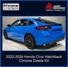 Matte Black Vinyl Wrap Chrome Delete Trim for 2022–2026 Honda Civic Hatchback picture