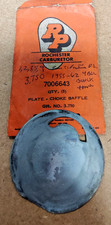 NOS OEM 1955-65 Buick 4BBL Rochester Carburetor Choke Baffle Plate Delco 7006643 picture