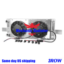 Universal Pocket Tucked Aluminum Radiator＋Fan For Honda Civic CRX-RH249525 3 ros picture