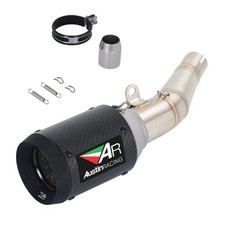 For Yamaha YZF R6 2006-2025 Slip On Carbon Exhaust System Mid Pipe Muffler 60mm picture