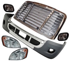 QSC Complete Bumper Fog Light headlight Grille Set Freightliner Cascadia 08-16 picture