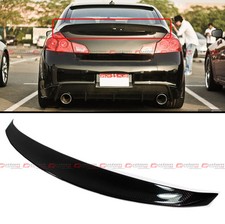 CARBON FIBER JDM STYLE REAR TRUNK SPOILER FOR 2007-15 INFINITI G35 G25 G37 SEDAN picture