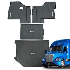Rubber Floor Mats for Kenworth T680 T880 W990 Heavy Duty All Weather picture