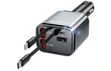 Cargador retráctil para auto 4 en 1 69W USB-C carga rápida. Nuevo picture