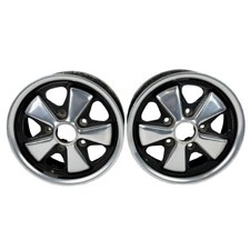 OEM Pair 1968 - 1973 Porsche 911 912 914 Fuchs Wheels Rims 5.5x14 90136101600 picture