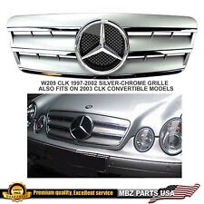 CLK55 CLK63 Grille W208 Silver Front AMG Star Mercedes 2002 2001 2000 1999 1998 picture