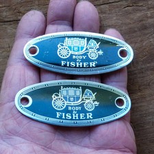 2 vintage  1940's -  1960's Body by Fisher emblems picture