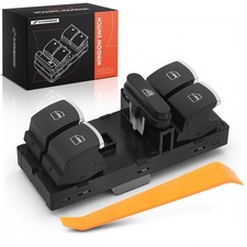 A-Premium Front Left Power Window Switch w/ 10-Pin for VW Jetta 2011-2016 Passat picture