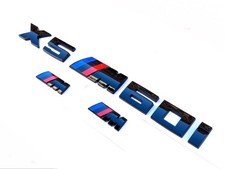 NEW (4X) Gloss Black Style fit for BMW X5+M60i+2 Fender Emblems M Emblem picture