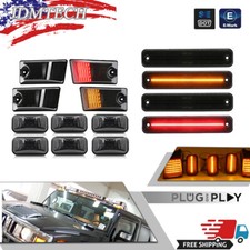 14x Smoked LED Roof Cab Clearance Light Side Marker Lamp For 2003-2009 Hummer H2 picture