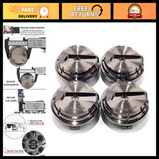4 PCS 65mm Wheel Center Caps for 57CR 57DR Gram Lights - Black Chrome, Fits 2.56 picture