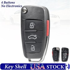 for 2006 2007 2008 2009 2010 Audi A4 A6 TT Q7 Flip Remote Key Fob Case Blade picture