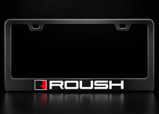 Roush Performance Logo License Plate Frame Satin Black Metal Mustang F150 picture