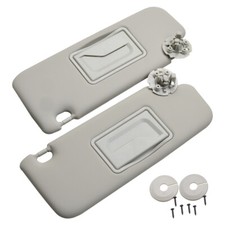 Pair Gray Driver Passenger Side Sun Visor w/Mirror For Chevrolet Cruze 2017 2018 picture