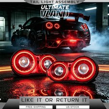 VLAND 1Pair LED RED LENS Tail Lights Fit For 2009-2024 Nissan GTR R35 Rear Lamps picture