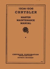 1934-1936 Chrysler All Models Factory Shop Service Manual picture
