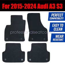 Front-Rear Floor Mats Carpet Velour Fits 2015 2016 2017 2018 2019 2020 Audi A3 picture