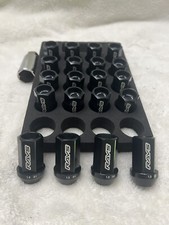VOLK RACING RAYS STRAIGHT L42 DURA WHEELS LOCK LUG NUTS 12X1.5 1.5 RIM BLACK U picture