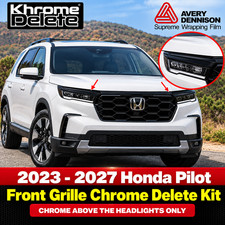 Chrome Delete Vinyl fitting the 2023 - 2027 Honda Pilot Grill Glossy Black picture