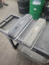 Rare Rare 1957 1958  J2 371 OLDSMOBILE  EDELBROCK FINNED ALUMINUM VALVE COVERS   picture
