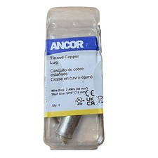 Marine Grade Heavy Duty Tinned Lug 2 AWG Gauge Wire X 5/16” Stud Ancor 252265 picture