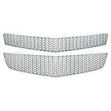 Chrome 2PC Grille Grill Overlay Mesh Pattern Trim FOR 2009-2012 Chevy Traverse picture