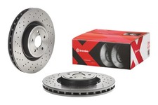 Brembo Xtra Front Left or Right Drilled Brake Disc Rotor for Impreza WRX STI '04 picture